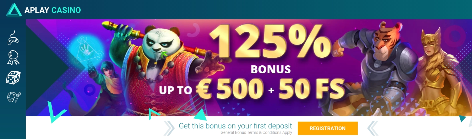 Uvítací balíček kasina Aplay